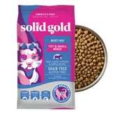 Solid Gold Mighty Mini packaging image for small-breed nutrition highlighting premium formula