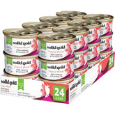 Solid Gold salmon pate with coconut oil close-up for protein-rich cat meal