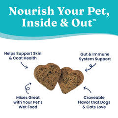 Solid Gold SeaMeal cat chews demonstrate wellness support for indoor cats.