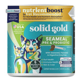 Solid Gold SeaMeal cat probiotic bottle supports digestion and gut balance.