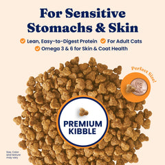 Solid Gold Sensitive Stomach quail-pieces emphasize lean protein for gut-friendly nutrition.