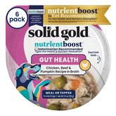 Solid Gold: taza de alimento para perro pollo y carne, sabor que facilita la aceptación en comedores exigentes.
