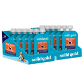 Solid Gold turkey-bone-broth pour image shows flavorful pour over kibble