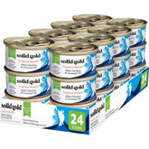 Solid Gold wet cat food pate coconut oil with real chicken for healthy energy.