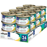 Solid Gold Wet Cat Food Shreds in Gravy tuna-sardine bowl for hydration and protein