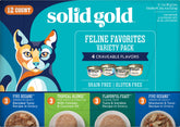 Solid Gold wet cat food variety pack pate shows soft texture ideal for picky cats