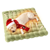 SOMAHE cat bed plush-faux-fur shows luxurious softness for cozy indoor lounging.