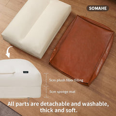 SOMAHE dog bed removable cover for quick washing and care.