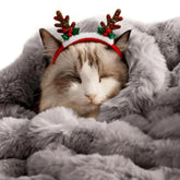 SOMAHE dog blanket plush grey on couch delivers cozy warmth and furniture protection