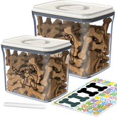 Somkaco small 25oz dog treat container with clear view for quick selection.