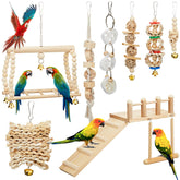 Sonwyoung parrot-swing-toy-assembly shows secure installation for playful birds.