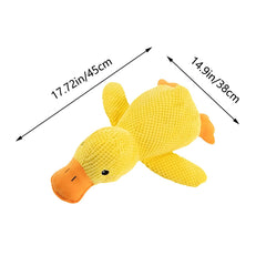 Soothing Quack Duck Toy close-up of soft fabric for comforting pet snuggles.
