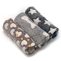 SORKUT 1pack 3 puppy blankets for large dogs offer warm, cozy fleece.