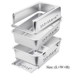 Sorstrem sifting bottom tray demonstrates simple waste disposal workflow.