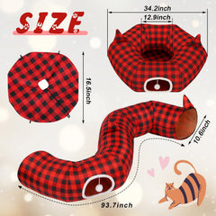 Sosation buffalo plaid tree skirt adds festive decor and pet-friendly styling