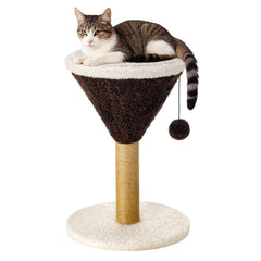 Sosation Espresso Martini cat post assembly shows sturdy design for long-lasting scratching.