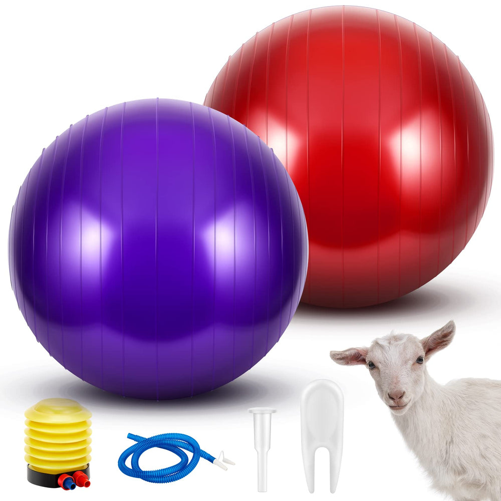 Sotiff goat balls packaging shows two 17.7-inch balls for outdoor training.