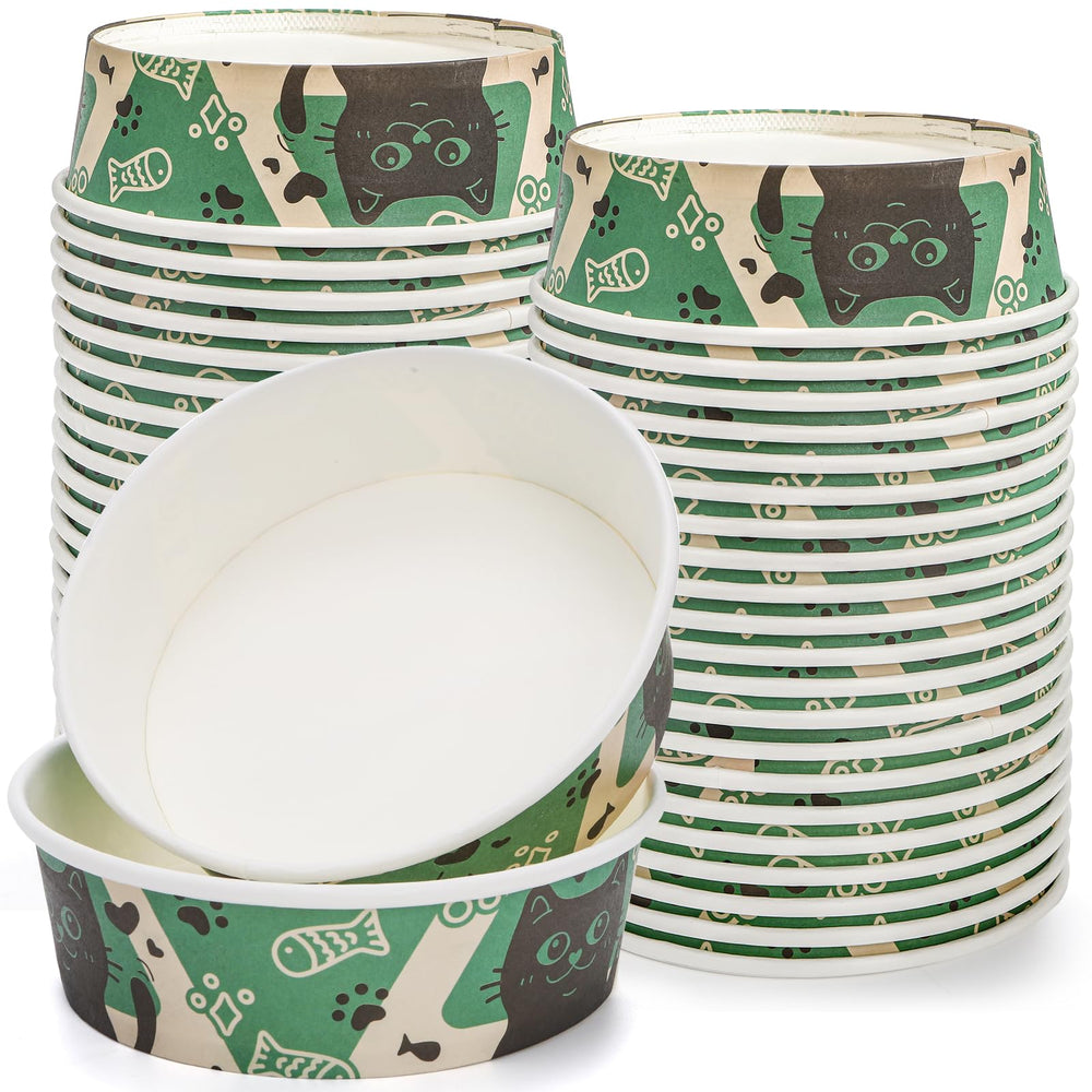 SOUJOY 40-pack disposable bowls stacked for easy storage and travel.