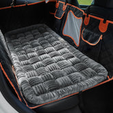 Soulbond backseat pet bed mat fabric close-up showing plush surface for cozy car rides