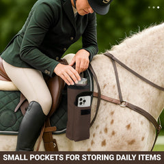 Soulchen Saddle Water Bottle Holder adjustable-strap fits English saddles securely