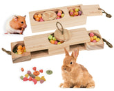 SoulThink advanced wooden rabbit toy with drawer promotes natural digging and chewing play.