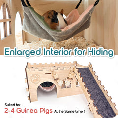 SoulThink guinea pig hideout with chew toys for safe enrichment.