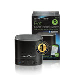 Sound Oasis pet bluetooth sound machine front view promotes calm bedtime for pets.