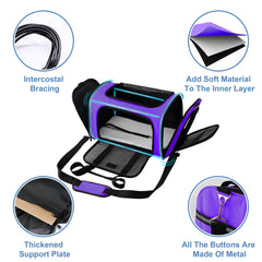 Soundy carrier sits under-seat design supports convenient air travel and car use.