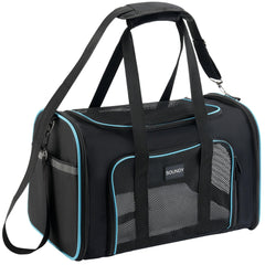 Soundy dog carrier top view highlights reinforced frame for steady travel