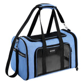 Soundy large cat carrier top view shows sturdy frame for secure travel