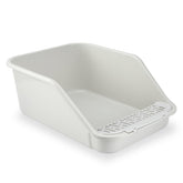 SpaceTime large cat litter box with high sides grey for containment and reduced spills