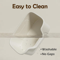 SpaceTime seamless one-piece design side view shows simple cleaning