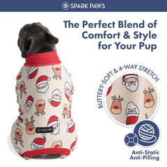 Spark Paws Recovery Suit front view shows secure, gentle coverage for rest days.