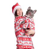 Spark Paws Christmas matching dog-owner pajama top hero showcases festive comfort for family photos.