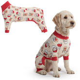Spark Paws Christmas Pajama close-up reveals plush fleece interior for calming, hug-like comfort.