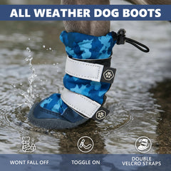 Spark Paws waterproof dog boots fabric closeup highlighting waterproof material