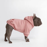 Spark Paws dog hoodie dusty pink front view with cozy fleece