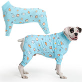 Spark Paws dog pajama fabric closeup shows ultra-soft 4-way stretch comfort