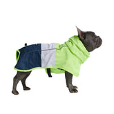 Spark Paws dog raincoat with full-body coverage for rainy walks and dry fur.