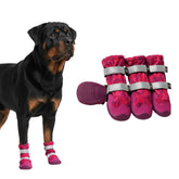 Spark Paws dog shoes pink camo main image showing waterproof protection for rainy walks.