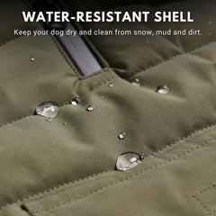 Spark Paws Olive XXL leash-hole detail for harness attachment