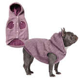 Spark Paws fleece dog jacket front view keeps your dog warm on winter walks