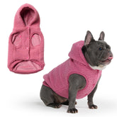 Spark Paws fleece dog jacket hooded shows plush outer with warm inner fleece for chilly walks.