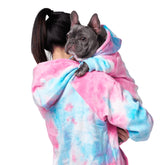 Spark Paws Human Hoodie Snow Cone front view for casual days with your dog.