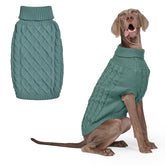 Spark Paws Knit Dog Sweater front view offering ultra-soft warmth for daily outings.
