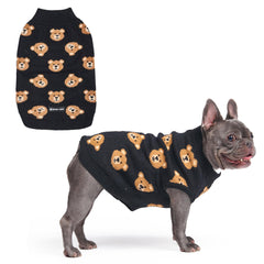 Spark Paws Knit Dog Sweater close-up of ultra-soft knit fabric for cozy warmth.