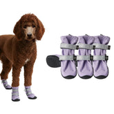 Spark Paws Lilac dog shoes close-up strap showing secure fit for confident walks