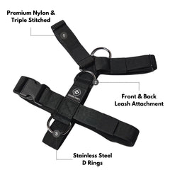 Spark Paws no-pull harness adjustable straps show customizable fit for diverse breeds.