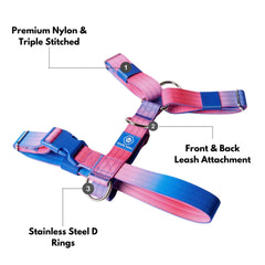 Spark Paws No Pull Harness Snow Cone padded-neoprene image highlights gentle padding prevents chafing during long walks