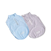 Spark Paws Sunblock Dog T-Shirt blue front view with SPF30 protection for sunny adventures.